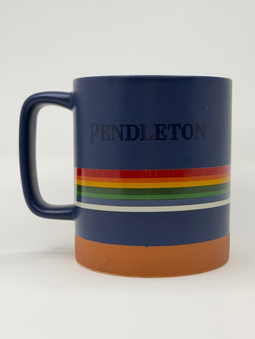 Pendleton 18oz Ceramic Mug Navy Blue National Park Stripe Western Coffee Cup